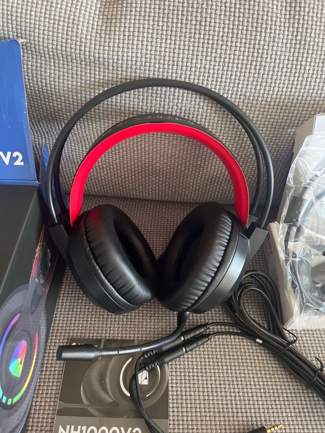 Auriculares Gaming NitroPC + webcam + amplificador