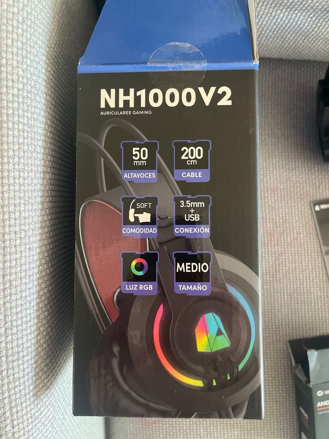 Auriculares Gaming NitroPC + webcam + amplificador