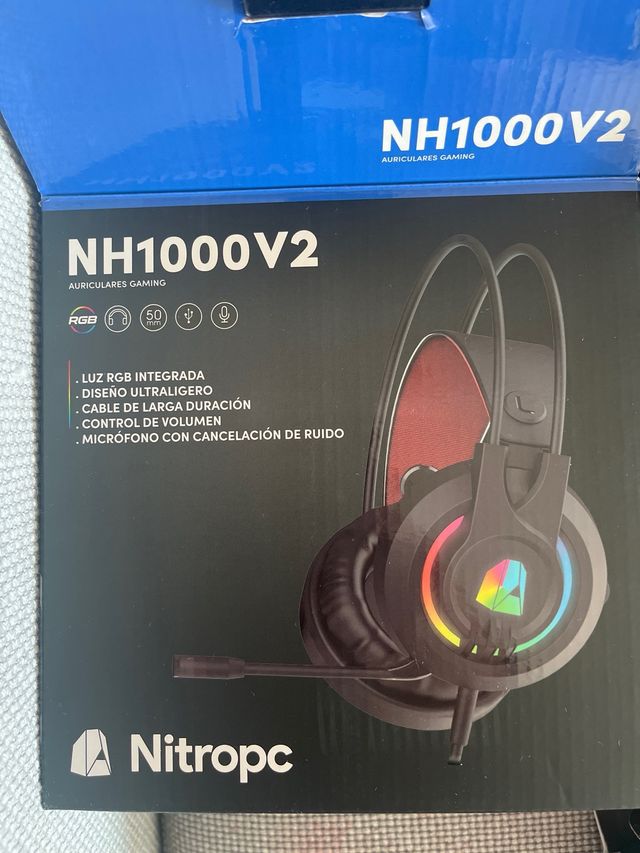 Auriculares Gaming NitroPC + webcam + amplificador