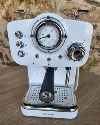 Cafetera Espresso Retro Blanca