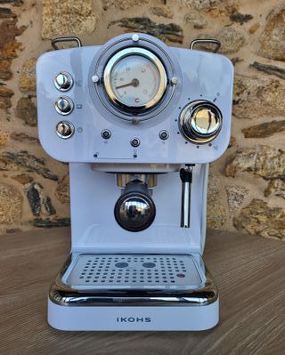 Cafetera Espresso Retro Blanca