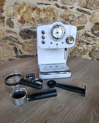 Cafetera Espresso Retro Blanca