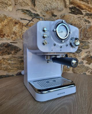 Cafetera Espresso Retro Blanca
