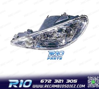 FARO IZQ PEUGEOT 206 98-09 H7+H7