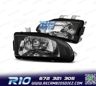 FAROS HONDA CIVIC 91-95 FONDO NEGRO