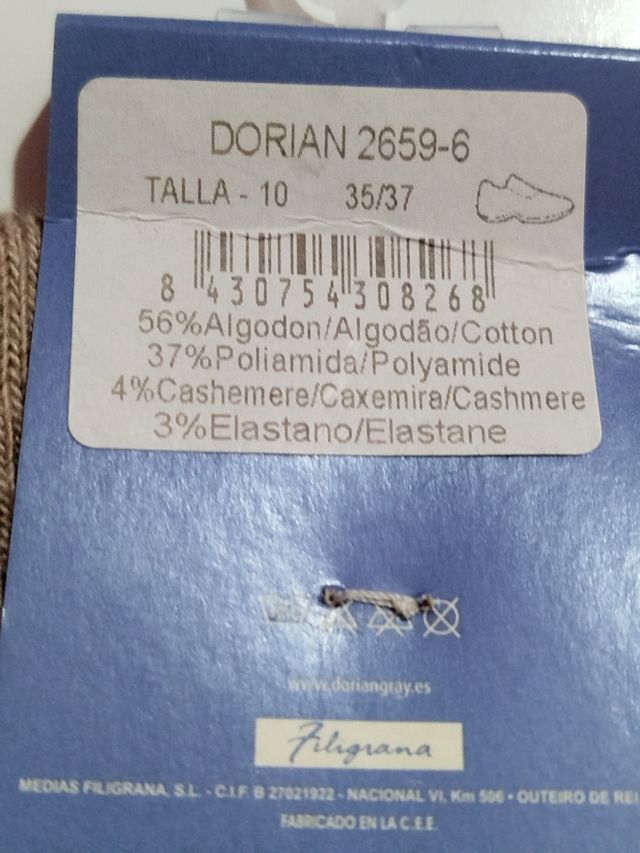 Calcetines Dorian Gray Puño Antpresión