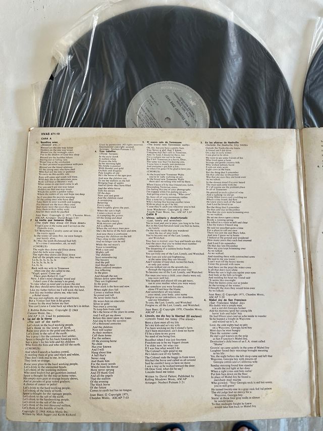 3 Vinilos Joan Baez - Uno es doble