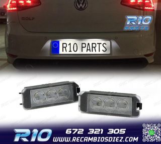 LUCES MATRÍCULA LED VOLKSWAGEN VW GOLF IV V VI VII PASSAT N