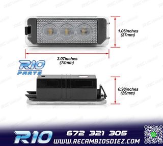 LUCES MATRÍCULA LED VOLKSWAGEN VW GOLF IV V VI VII PASSAT N