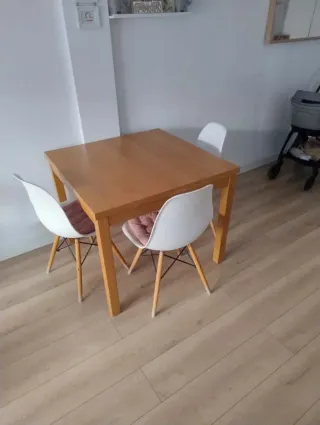 Mesa de comedor madera abatible o plegable