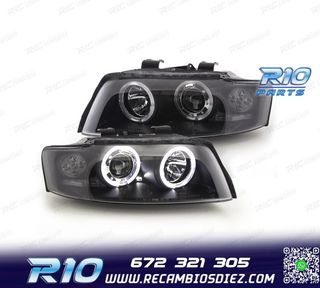 FAROS AUDI A4 B6 00-04 OJOS ANGEL CCFL FONDO NEGRO