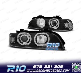 FAROS BMW E39 95-03 OJOS ANGEL LED CCFL FONDO NEGRO
