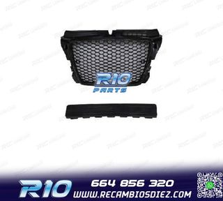 PARRILLA AUDI A3 8P 8PA 08-12 LOOK RS3 NEGRO