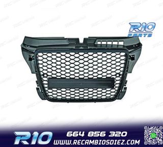 PARRILLA AUDI A3 8P 8PA 08-12 LOOK RS3 NEGRO