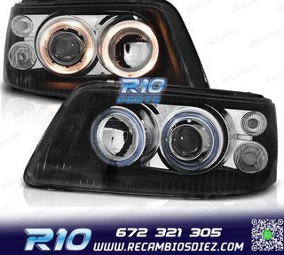 FAROS VOLKSWAGEN VW T5 03-09 OJOS ANGEL FONDO NEGRO