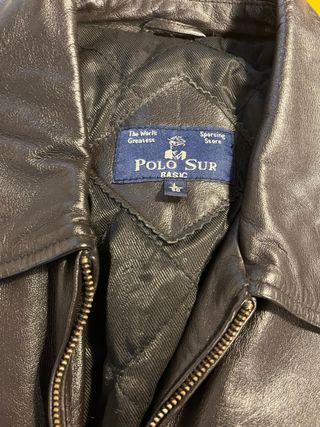 Chaqueta Cuero Polo Club Marrón Talla L
