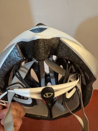 Casco Bicicleta Giro Blanco y Plata. Talla M