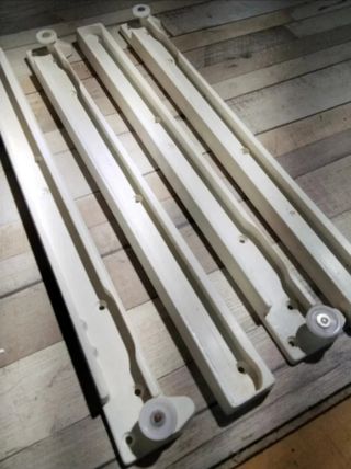 Guías cajón plástico 44 cm (4 uds)