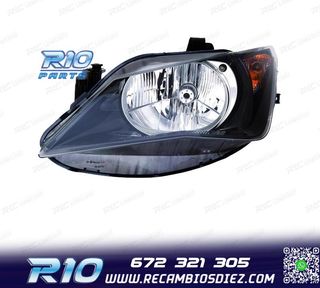 FARO IZQ PARA SEAT IBIZA 12-15 FONDO NEGRO