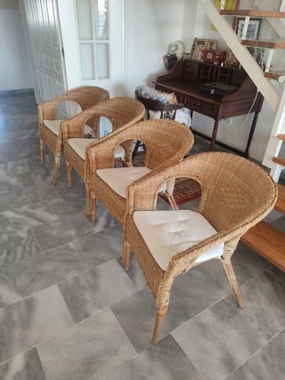 Silla de mimbre Ikea