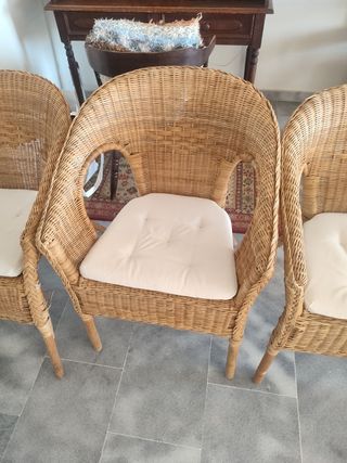 Silla de mimbre Ikea