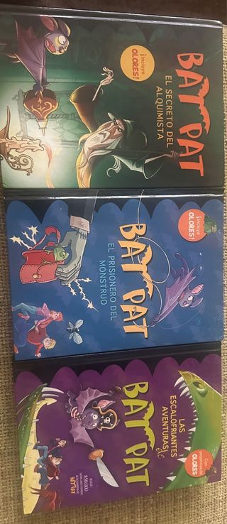 pack de 3 libros de bat pat con olores