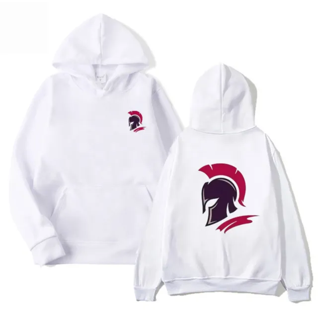 Sudadera Blanca con Casco Guerrero