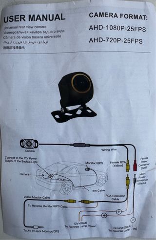 Camara trasera auto