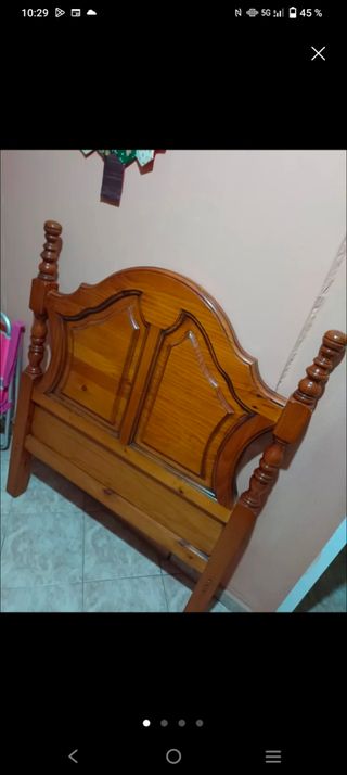 cama de 90cm de madera