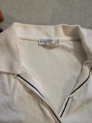 Camisa blanca polo manga corta