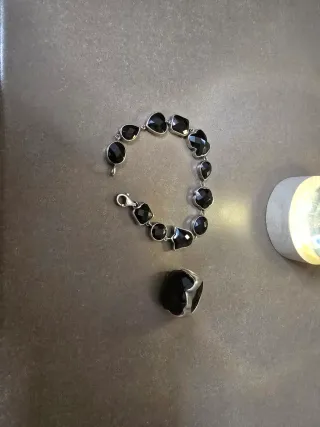 Pulsera y Anillo Tous Negro y Plateado