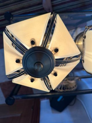2 Lámparas Mesa Táctiles Metal Cristal
