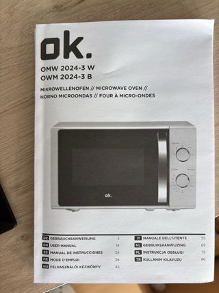 Microondas OK. 20L 700W