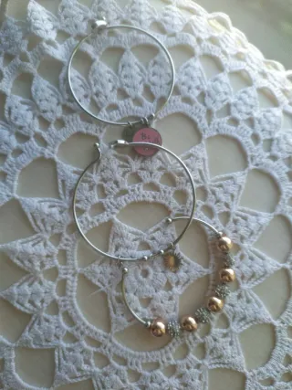 Set 3 Braccialetti Argento e Rosa