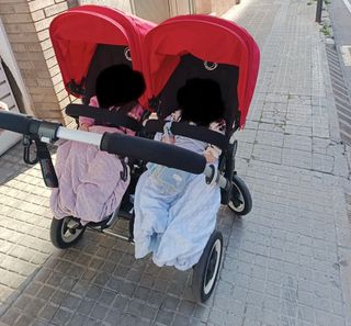 Bugaboo Donkey Gemelar Completo Rojo