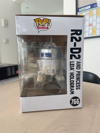 Funko Pop! Deluxe R2-D2 y Leia Holograma 766