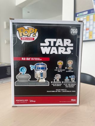 Funko Pop! Deluxe R2-D2 y Leia Holograma 766