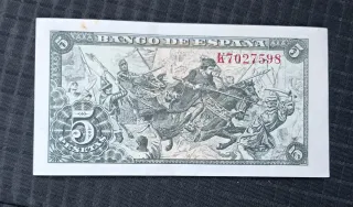 Billete 5 Pesetas 1945