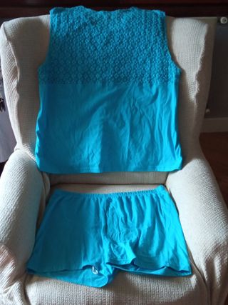 Pijama Verano Mujer Azul Teal