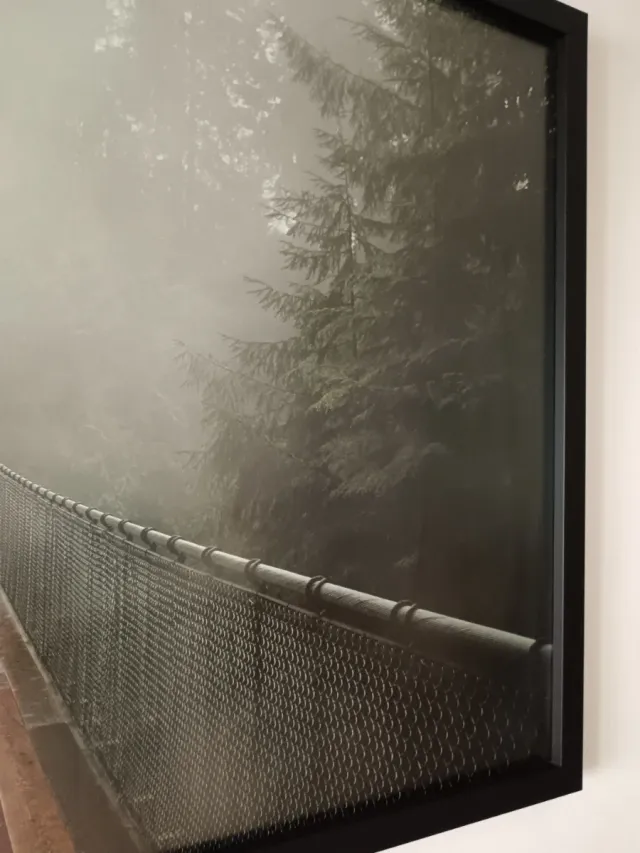 Fotografía de puente colgante en Canadá.