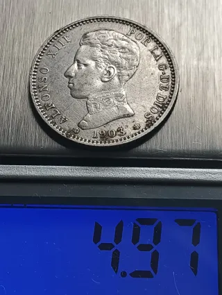 Moneda 1 Peseta Plata 1903