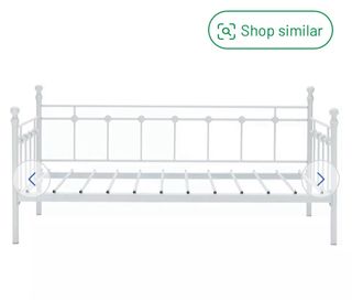 Cama individual metálica blanca Ikea