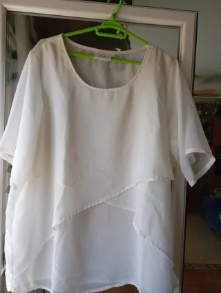 Blusa Zizzi Blanca TallaL