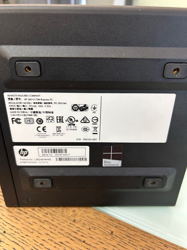 Computer compatto HP nero