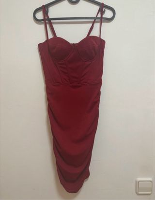 Vestido Shein Rojo Talla XS ajustado