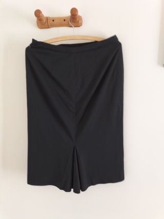 Falda retro negra de lanilla