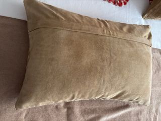 funda Cojín tejido beige piel trenzada