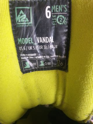 K2 Vandal Boa scarponi snowboard 