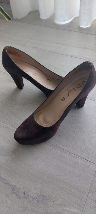 Zapatos de tacón Unisa piel marrón