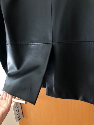 Blazer Polipiel Zara Negro